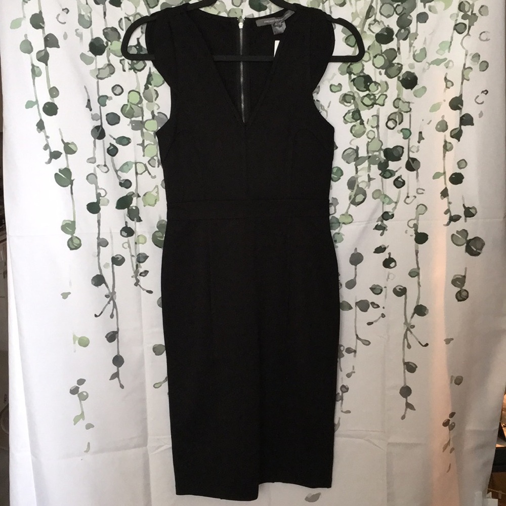 French Connection Fitted V-Neck Dress